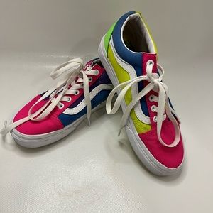 VANS Old Skool Neon Colors - Block Skate Sneaker Shoes